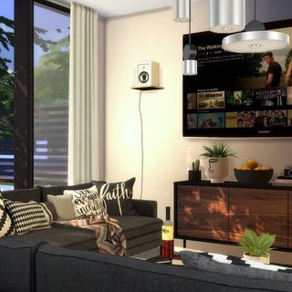 Modern Cream Living Room Design / Decoration (#100823)