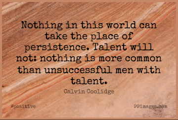 Short Positive Quote by Calvin Coolidge about Perseverance,Determination,Persistence for WhatsApp DP / Status, Instagram Story, Facebook Post.