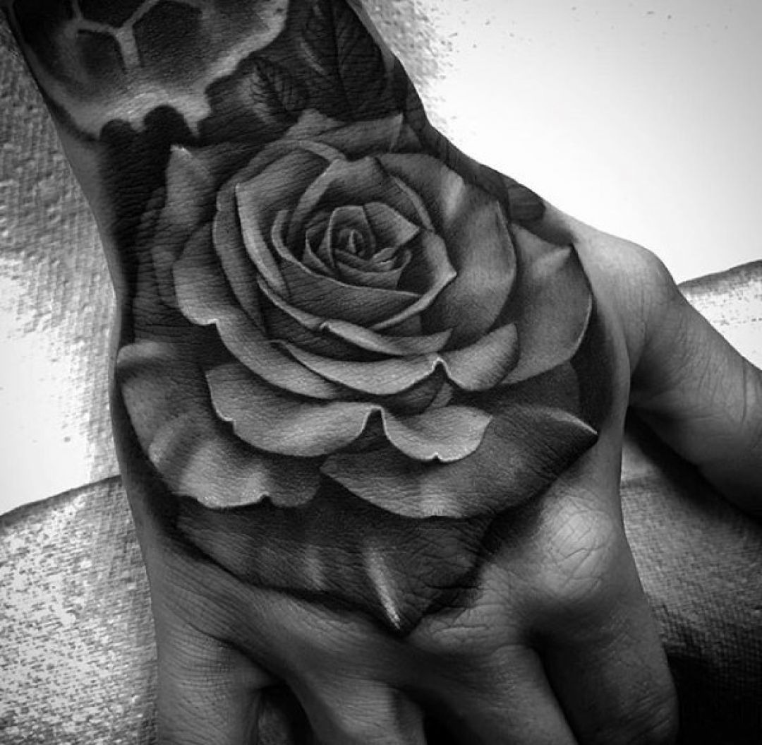 ✓[100+] 3d Rose Hand Tattoo Design (png / jpg) (2023)
