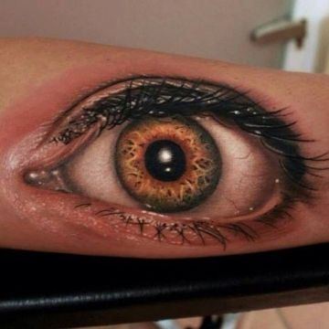 3d Realistic Eye Wrist Tattoo Design