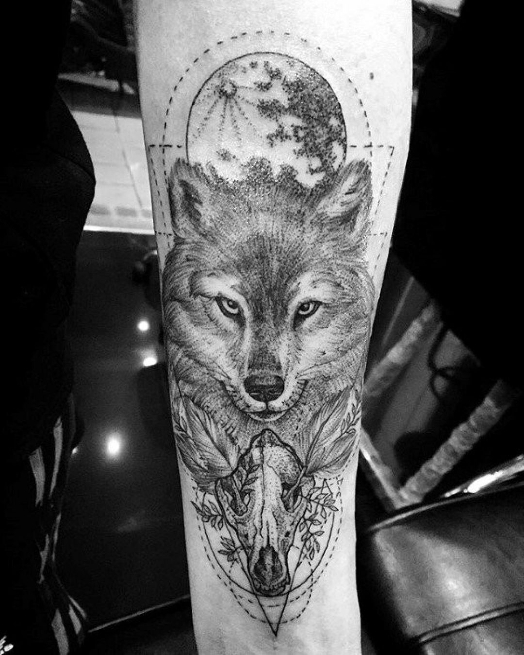 ✓[100+] Animal Skull Fox Moon Forearm Tattoo Design (png / jpg) (2023)