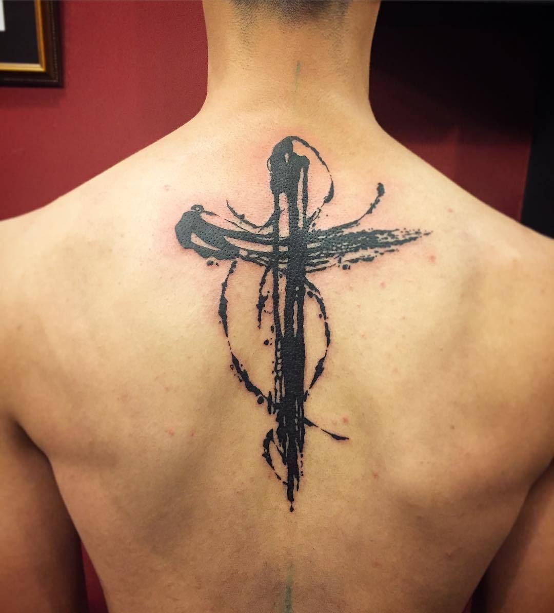 ✓[100+] Black Cross Back Tattoo Design (png / jpg) (2023)