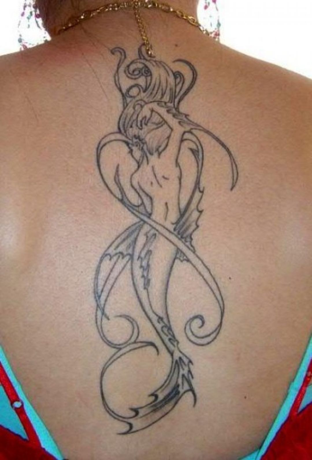 ✓[100+] Black Mermaid Back Tattoo Design (png / jpg) (2023)