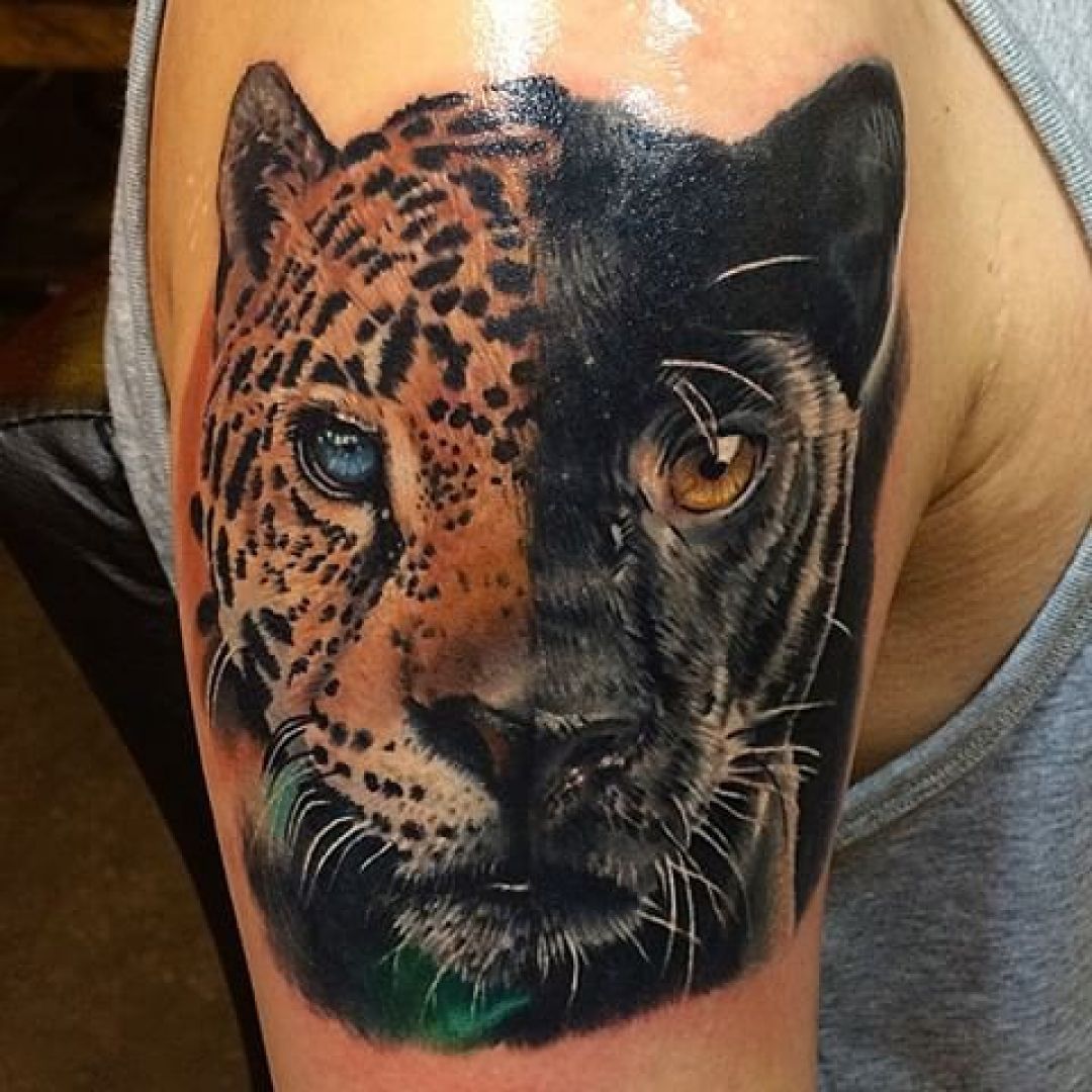 ✓[100+] Black Panther Leopard Shoulder Tattoo Design (png / jpg) (2023)