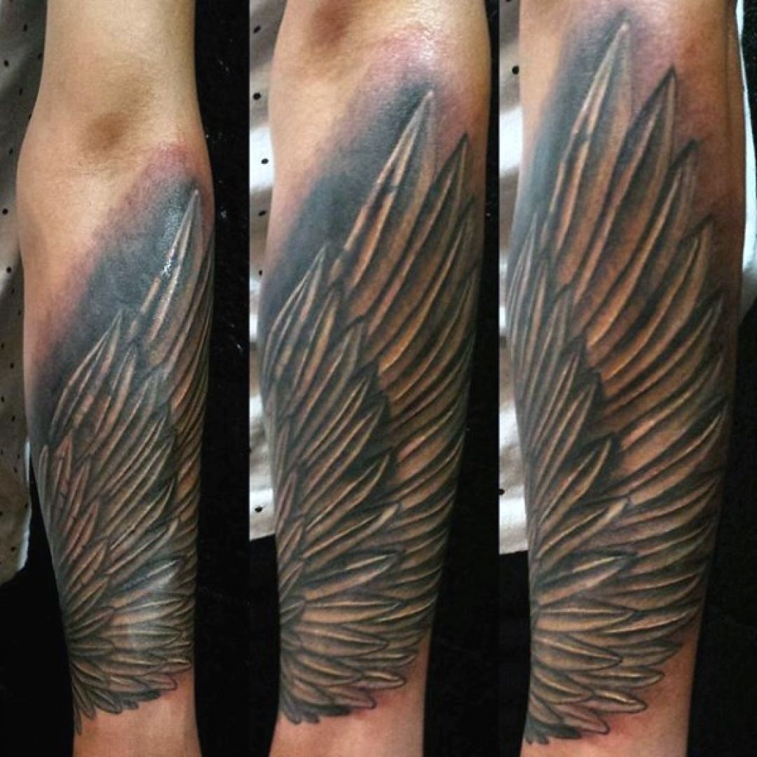 ✓[100+] Black & White Wing Arm Tattoo Design (png / jpg) (2023)