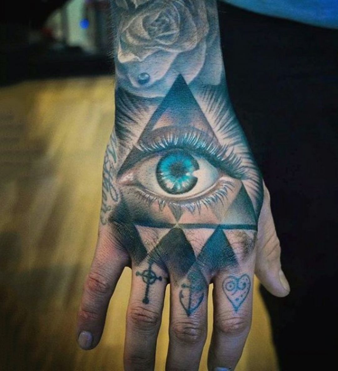 ✓[100+] Eye Triangle Hand Tattoo Design (png / jpg) (2023)
