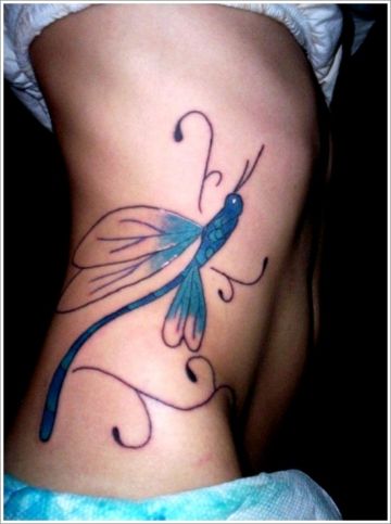 Dragonfly Ribs Tattoo Design