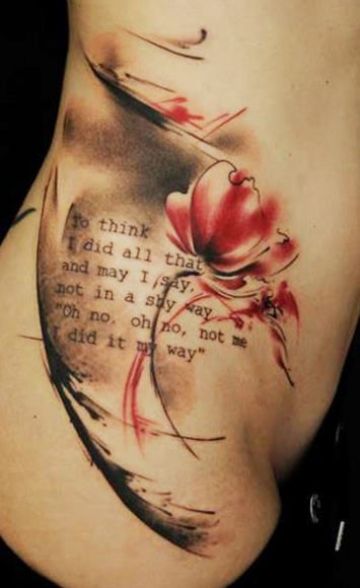 Blossom Ribs Tattoo Design