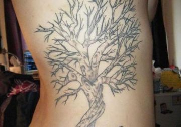 Family Tree Ribs Tattoo Design