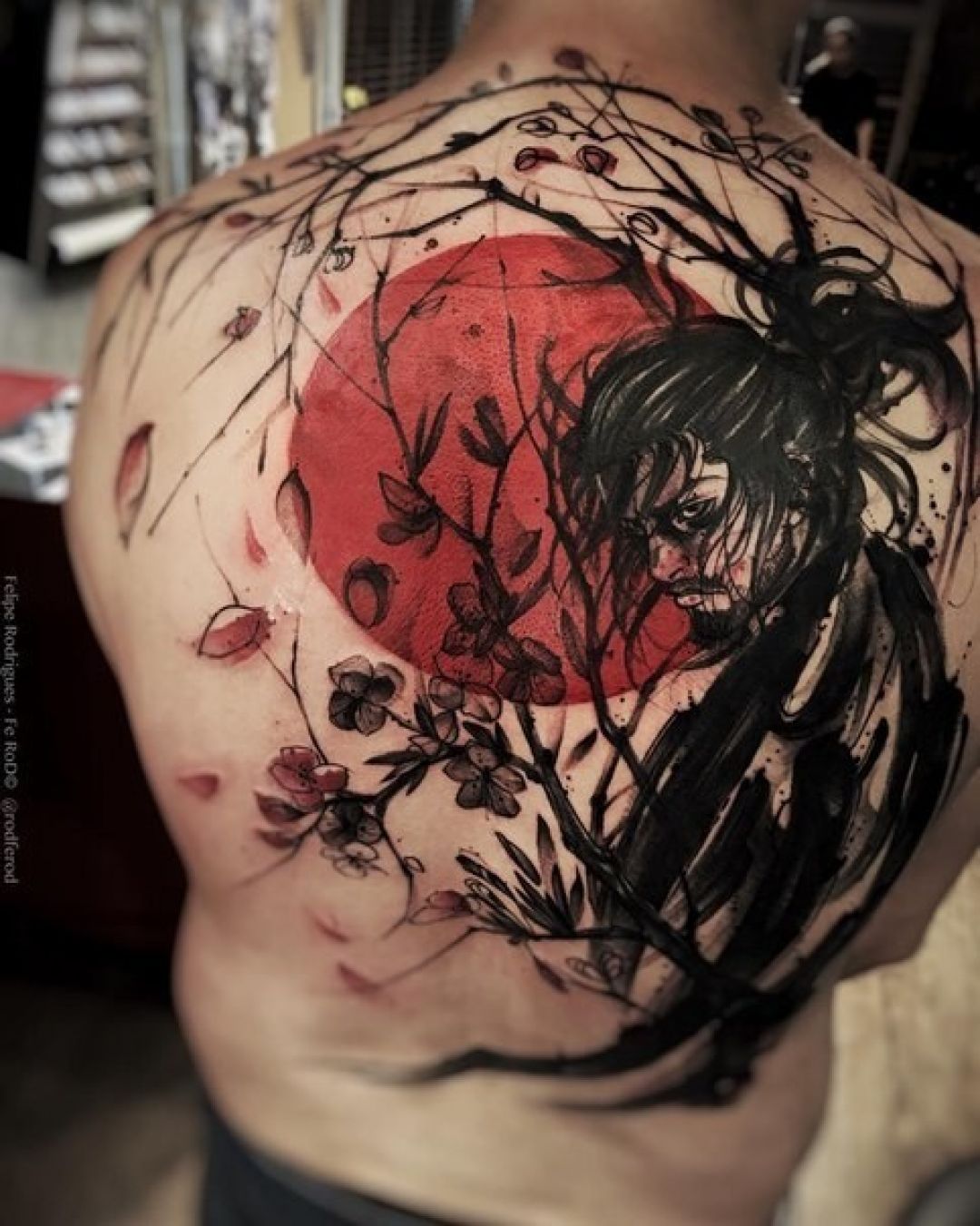 ✓[100+] Samurai Warrior Tree Sun Back Tattoo Design (png / jpg) (2023)