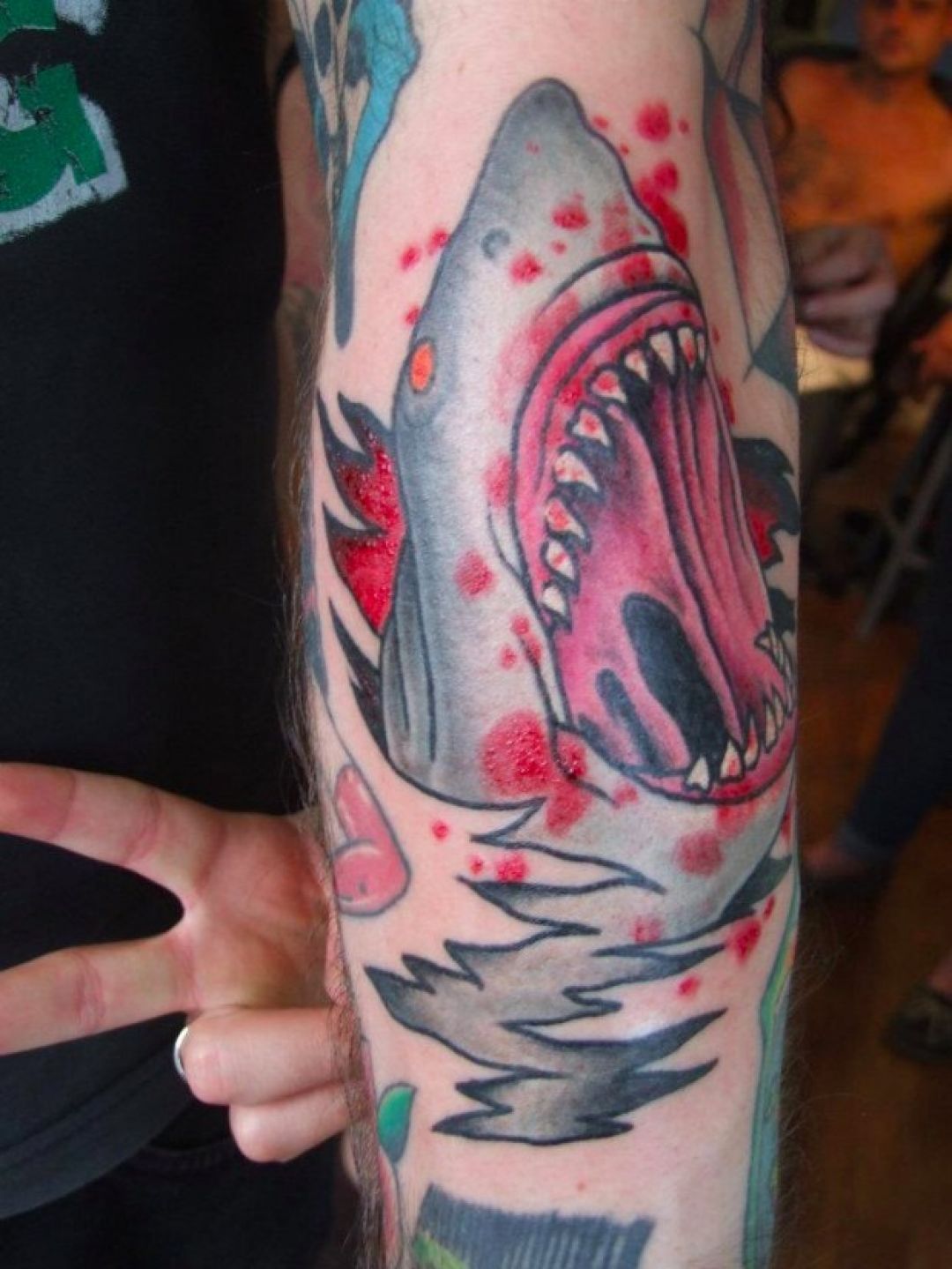 ✓[100+] Cartoon Evil Shark Forearm Tattoo Design (png / jpg) (2023)