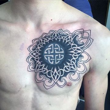 ✓[100+] Celtic Ink Black Chest Tattoo Design (png / jpg) (2023)
