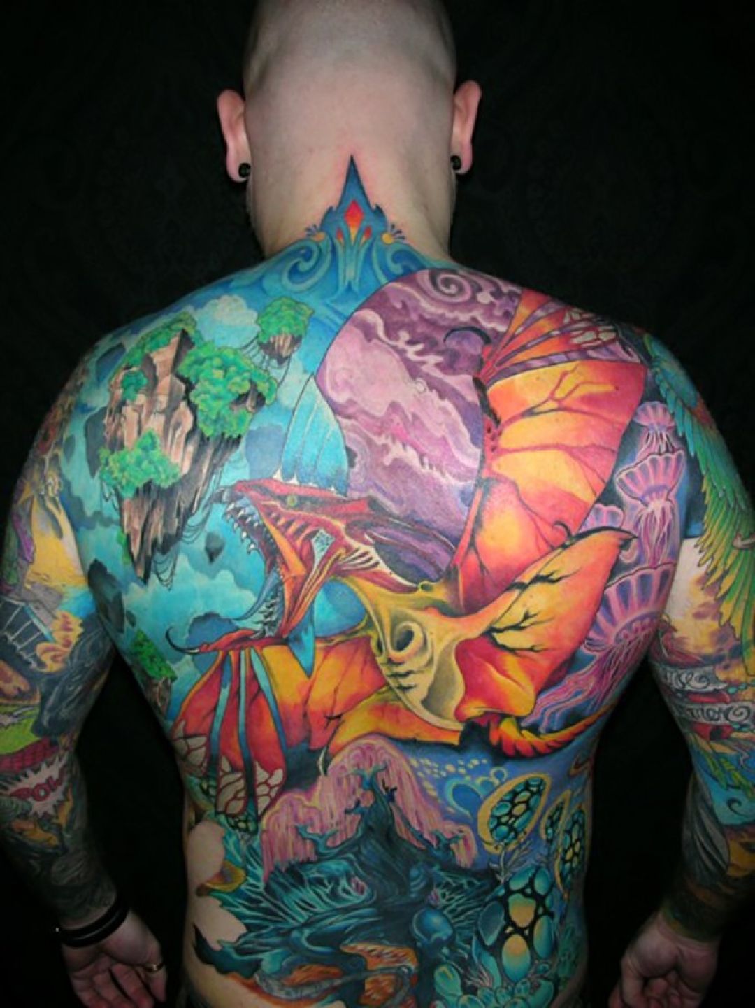 [100+] Colorful Back Tattoo Design (png / jpg) (2023)