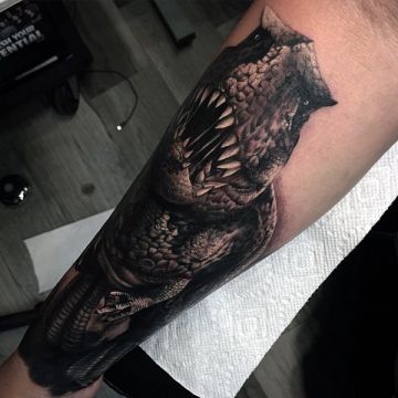Dinosaur tattoo half sleeve  Tattoos 