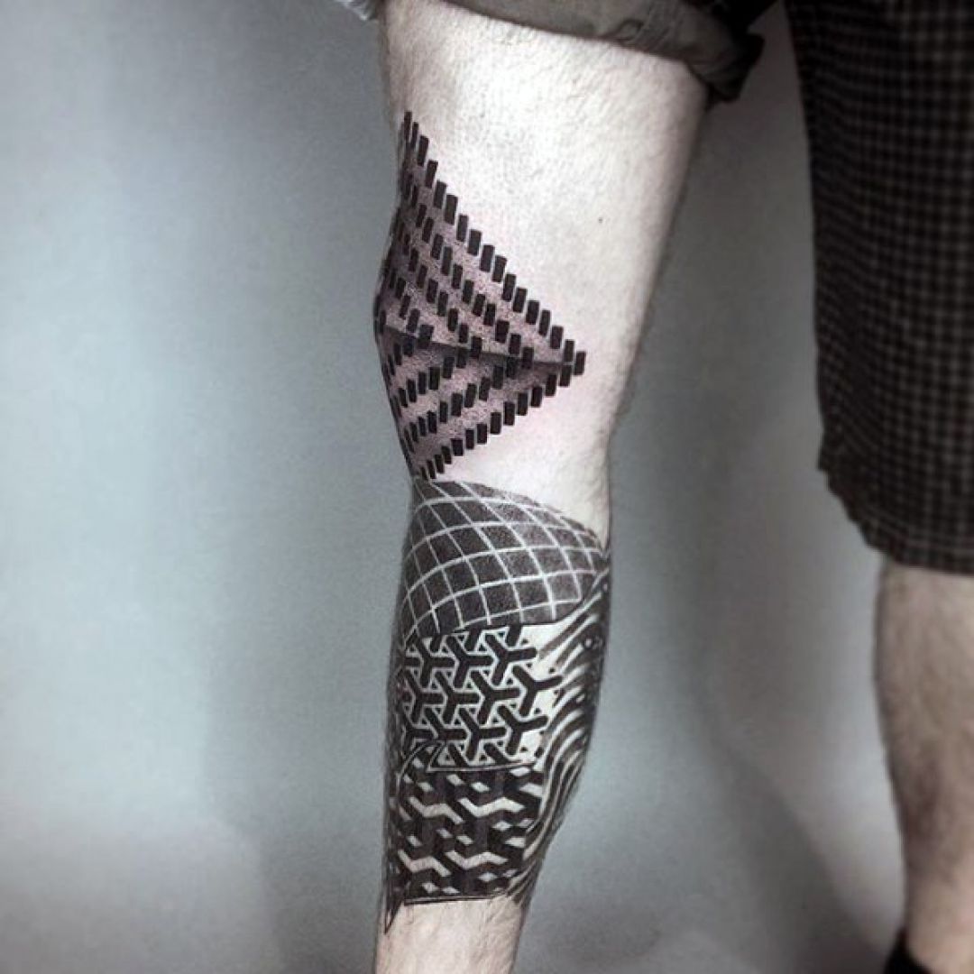 ✓[100+] Geometric Ink Black Leg Tattoo Design (png / jpg) (2023)