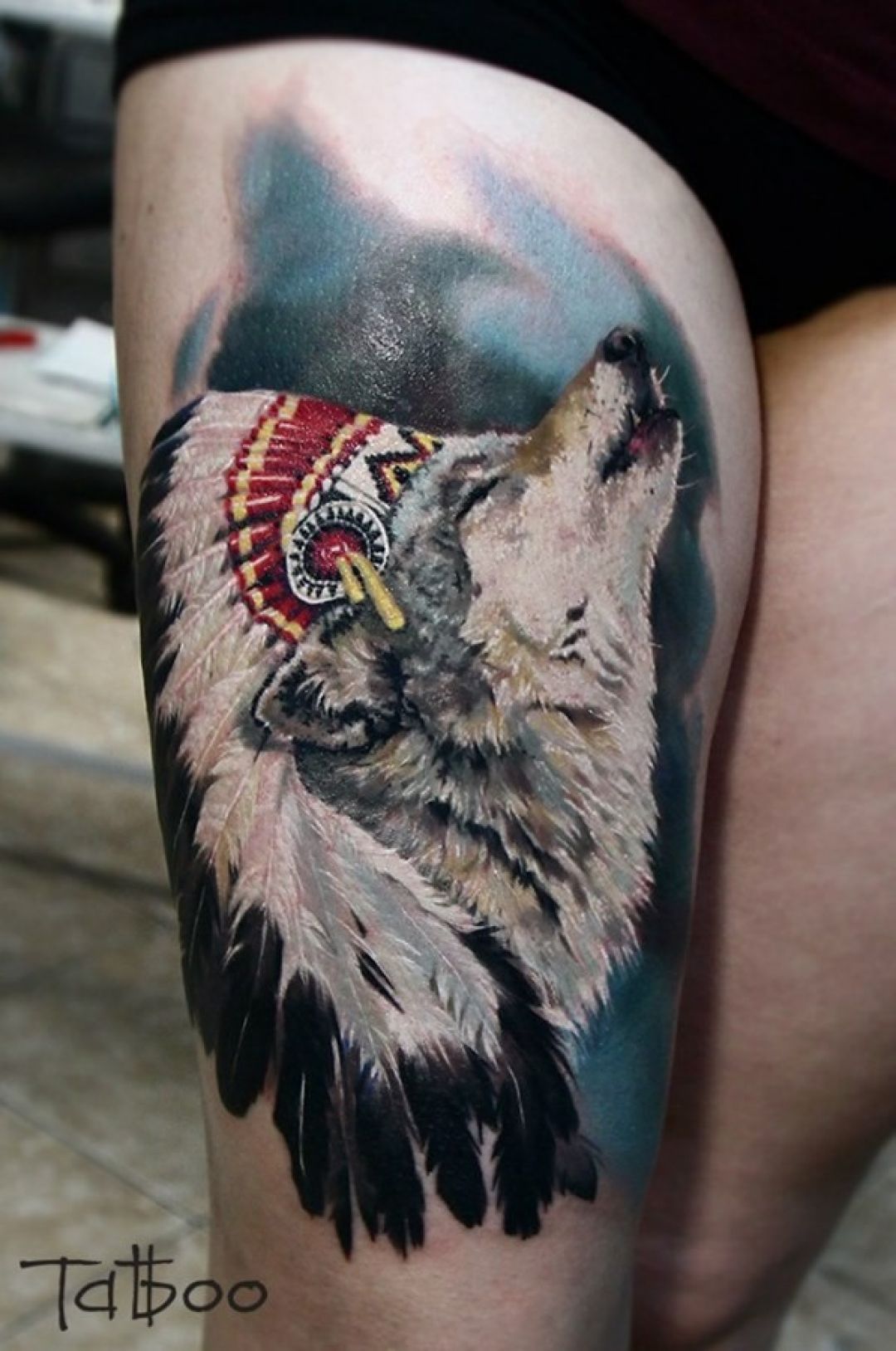 ✓[100+] Indian Wolf Thigh Tattoo Design (png / jpg) (2023)