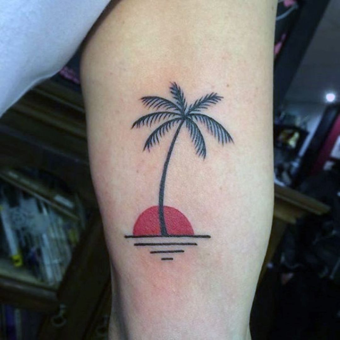 [100+] Ink Black Tree Sun Palm, Arm Tattoo Design (png / jpg) (2023)