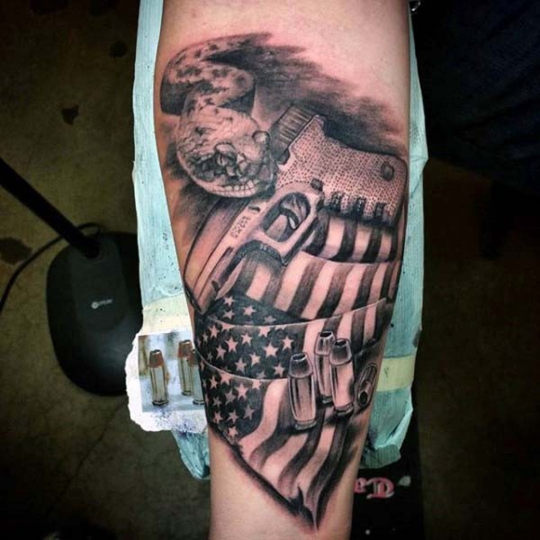 Freehand Flag Tattoo by joshing88 on DeviantArt