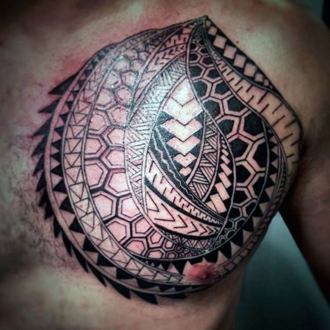 ✓[100+] Polynesian Ink Black Chest Tattoo Design (png / jpg) (2023)