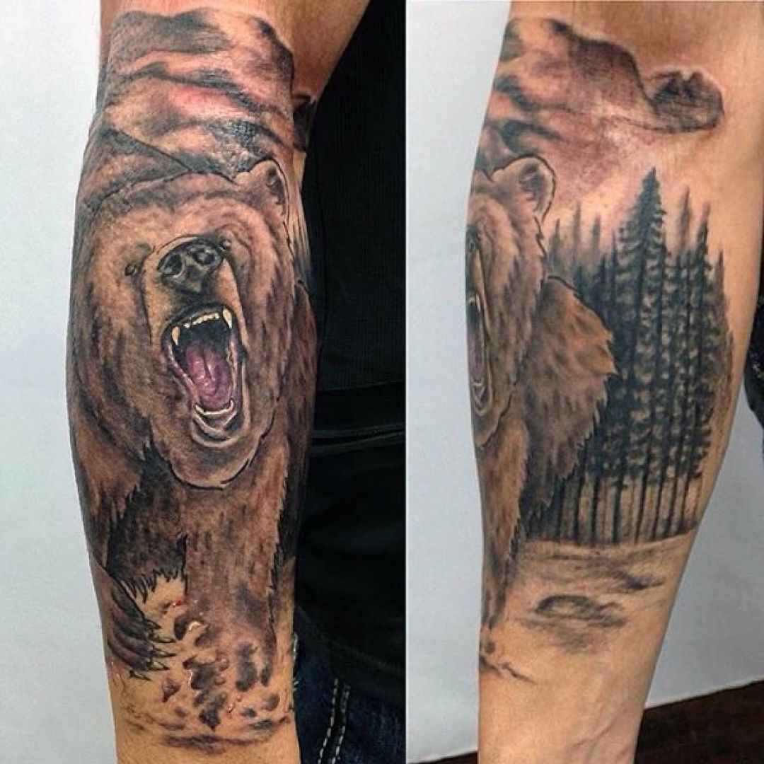 ✓[100+] Realistic Bear Sleeve Tattoo Design (png / jpg) (2023)