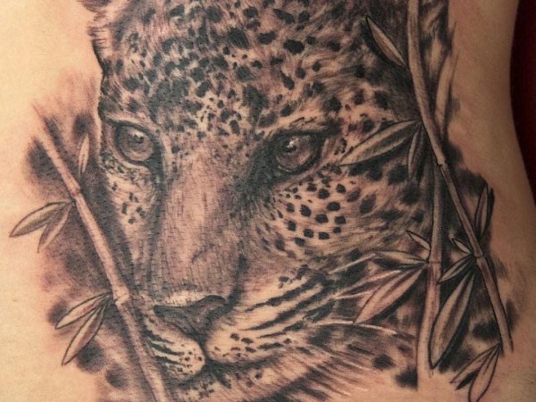 ✓[100+] Realistic Black & White Leopard Tattoo Design (png / jpg) (2023)