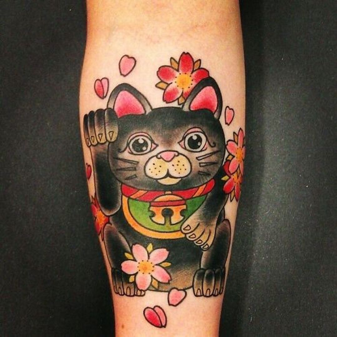 ✓[100+] Small Japanese Cat Forearm Tattoo Design (png / jpg) (2023)