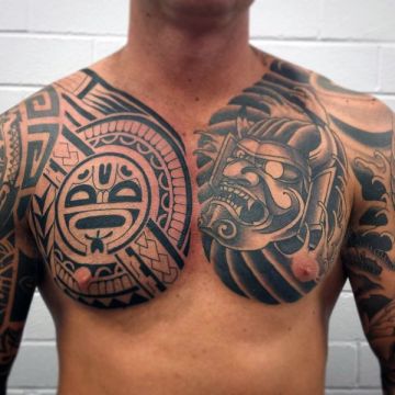 ✓[100+] Tribal Chest Tattoo Design (png / jpg) (2023)