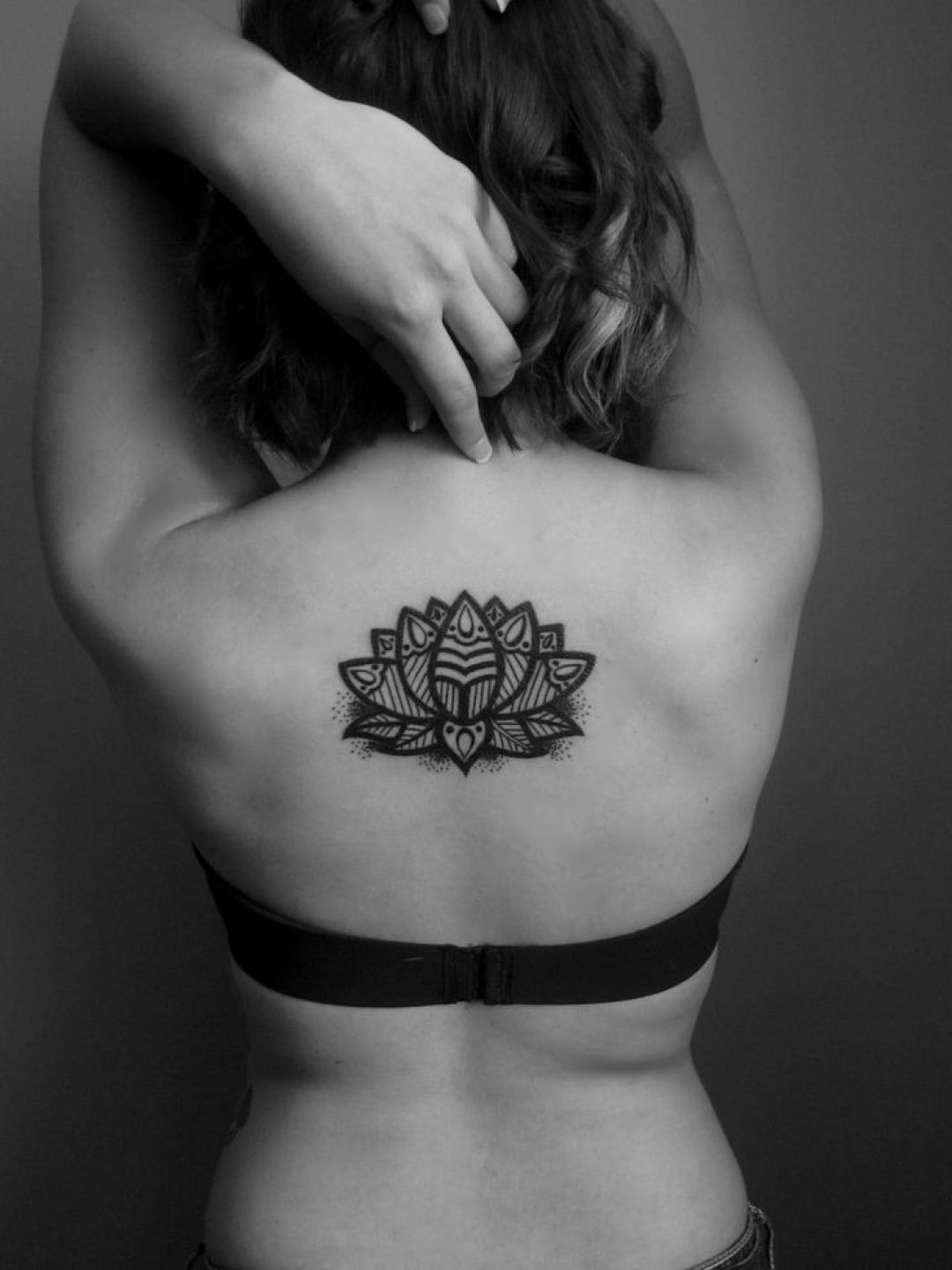 ✓[25+] Tribal Black Lotus Flower Back Tattoo Design (png / jpg) (2023)