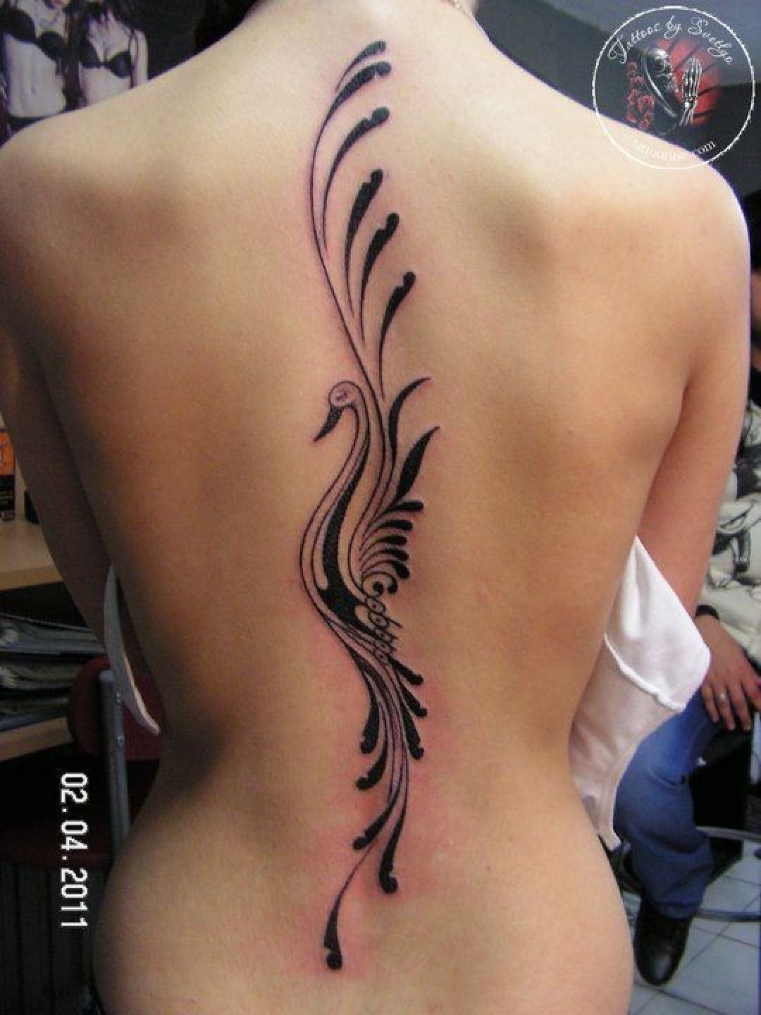 ✓[100+] Tribal Black Phoenix Back Tattoo Design (png / jpg) (2023)