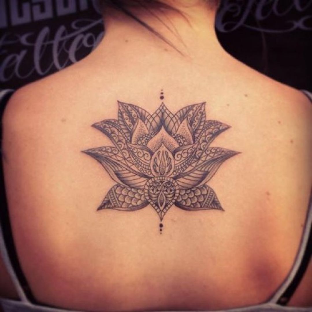 ✓[100+] Tribal Flower Lotus Back Tattoo Design (png / jpg) (2023)