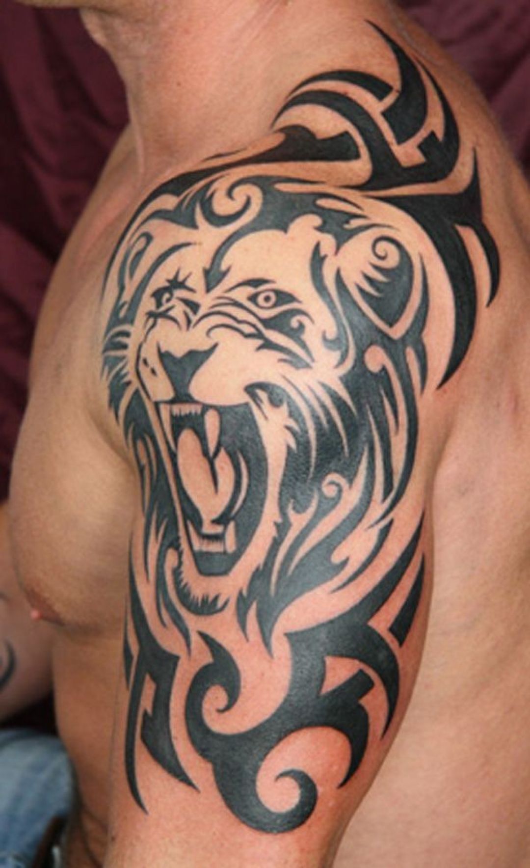 ✓[100+] Tribal Lion Head, Shoulder Tattoo Design (png / jpg) (2023)