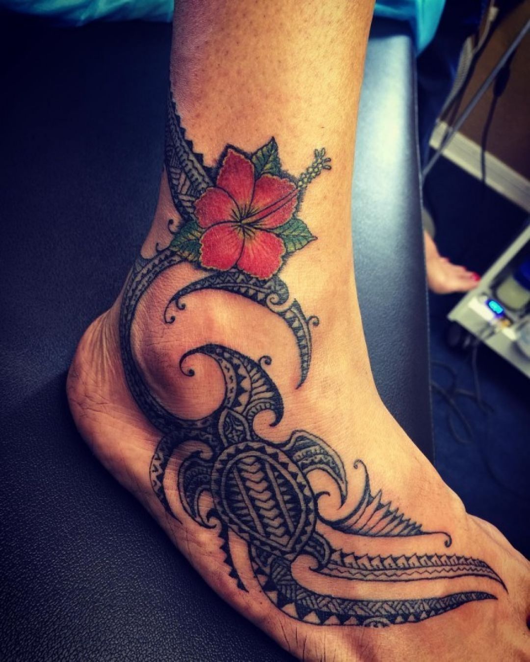 ✓[100+] Tribal Turtle Flower Foot, Ankle Tattoo Design (png / jpg) (2023)