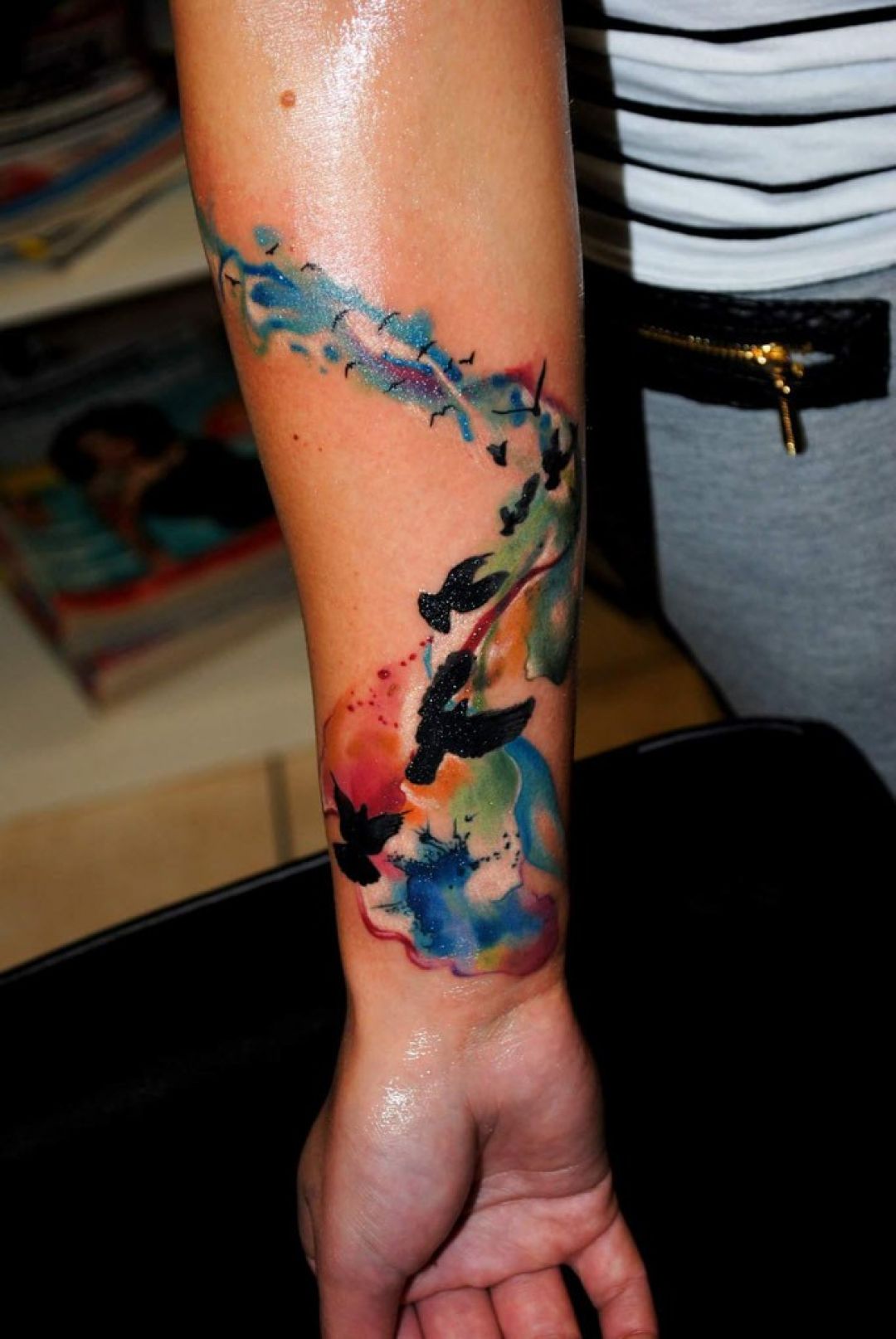 ✓[100+] Watercolor Black Forearm Tattoo Design (png / jpg) (2023)