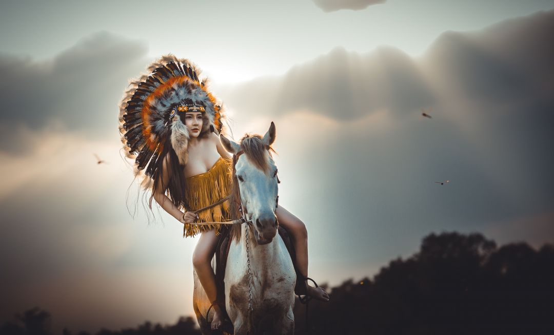 ✓[70+] Woman native american riding on white horse digital art HD wallpaper  - Android / iPhone HD Wallpaper Background Download (png / jpg) (2023)