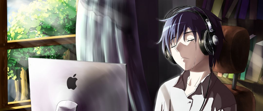 ✓[2110+] Anime Boy Crying In Front Of Apple Laptop - Android / iPhone HD  Wallpaper Background Download (png / jpg) (2023)