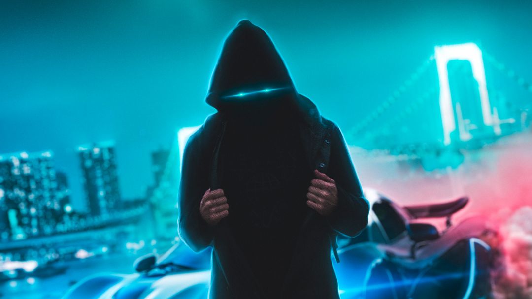 ✓[6580+] Neon Eyes Hoodie Guy With Sport Car - Android / iPhone HD Wallpaper  Background Download (png / jpg) (2023)
