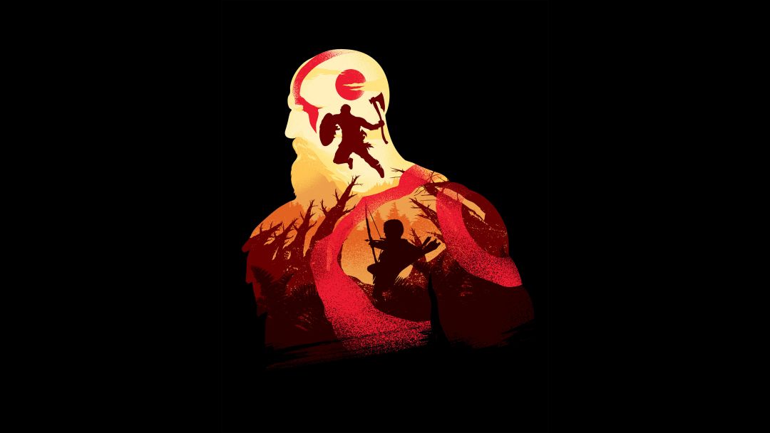 ✓[10395+] Kratos In God Of War 4K Minimalism - Android / iPhone HD Wallpaper  Background Download (png / jpg) (2023)
