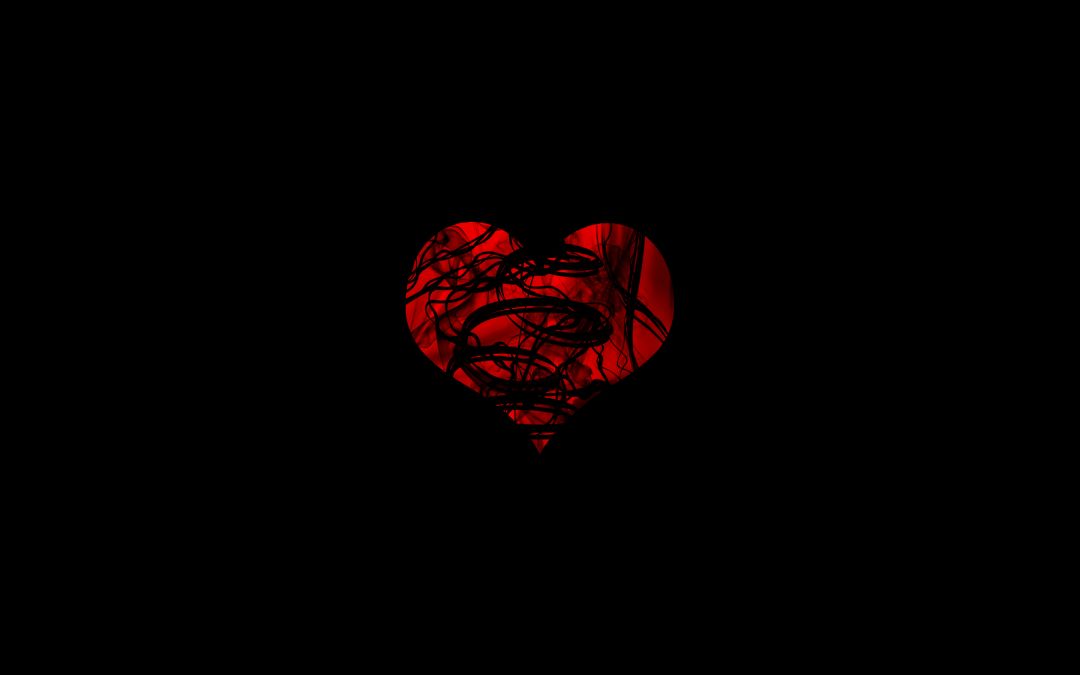 ✓[122195+] Artwork Minimalism Black Heart Red Black Background - Android /  iPhone HD Wallpaper Background Download (png / jpg) (2023)