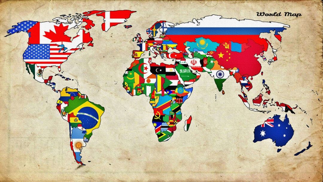✓[122195+] Flag World Map World Map Countries - Android / iPhone HD  Wallpaper Background Download (png / jpg) (2023)