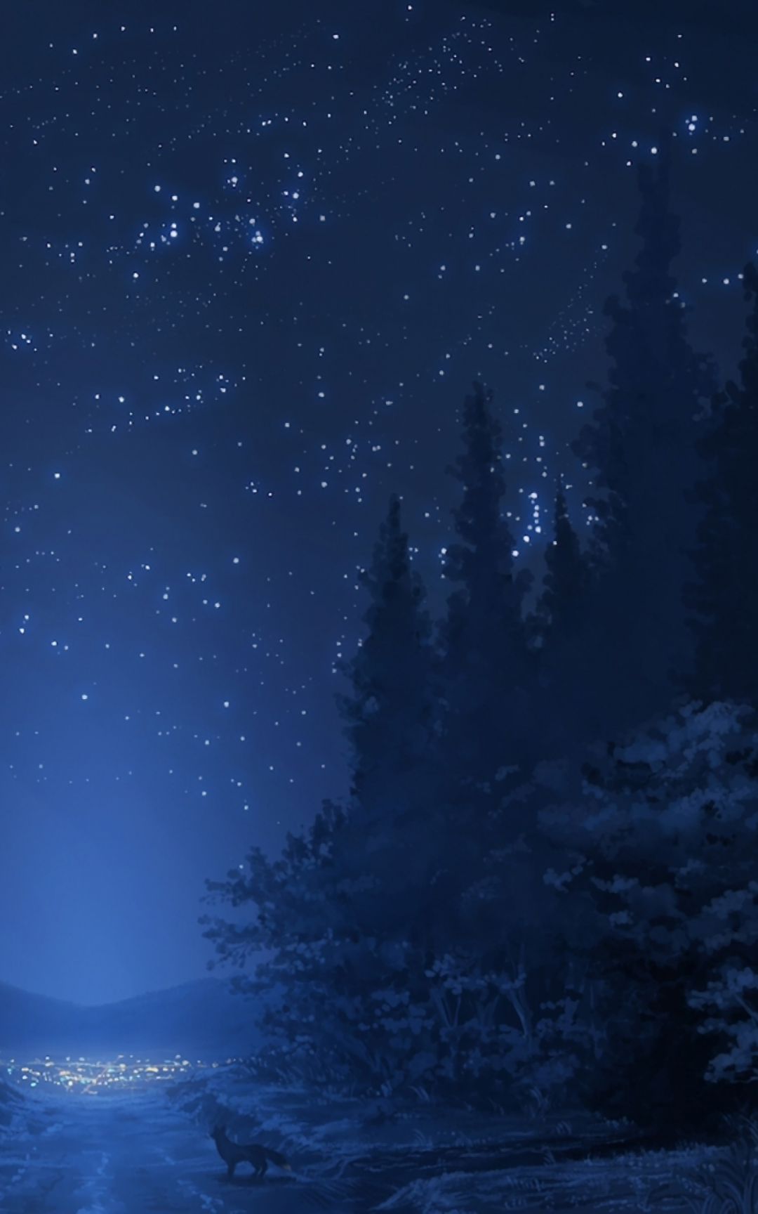 ✓[75+] Download 1600x2560 Anime Landscape, Forest, Night, Stars - Android /  iPhone HD Wallpaper Background Download (png / jpg) (2023)
