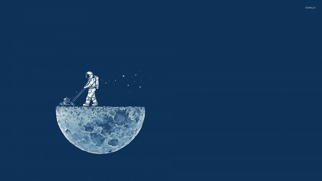 ✓[55+] Astronaut mowing the moon wallpaper - Funny wallpaper - Android /  iPhone HD Wallpaper Background Download (png / jpg) (2023)